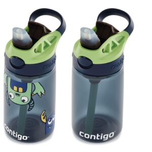 Contigo Aubrey Kids Cleanable Water Bottle with Silicone Straw and Spill-Proof Lid