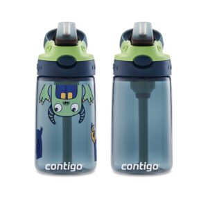 Contigo Aubrey Kids Cleanable Water Bottle with Silicone Straw and Spill-Proof Lid