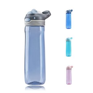 DEARART 26oz Grey Water Bottle Without Straw, BPA FREE Wide Mouth AUTOSPOUT Leak Proof Has Handle, Easy Carried Easy Clean Suit Sports School Travel Office Gym etc.