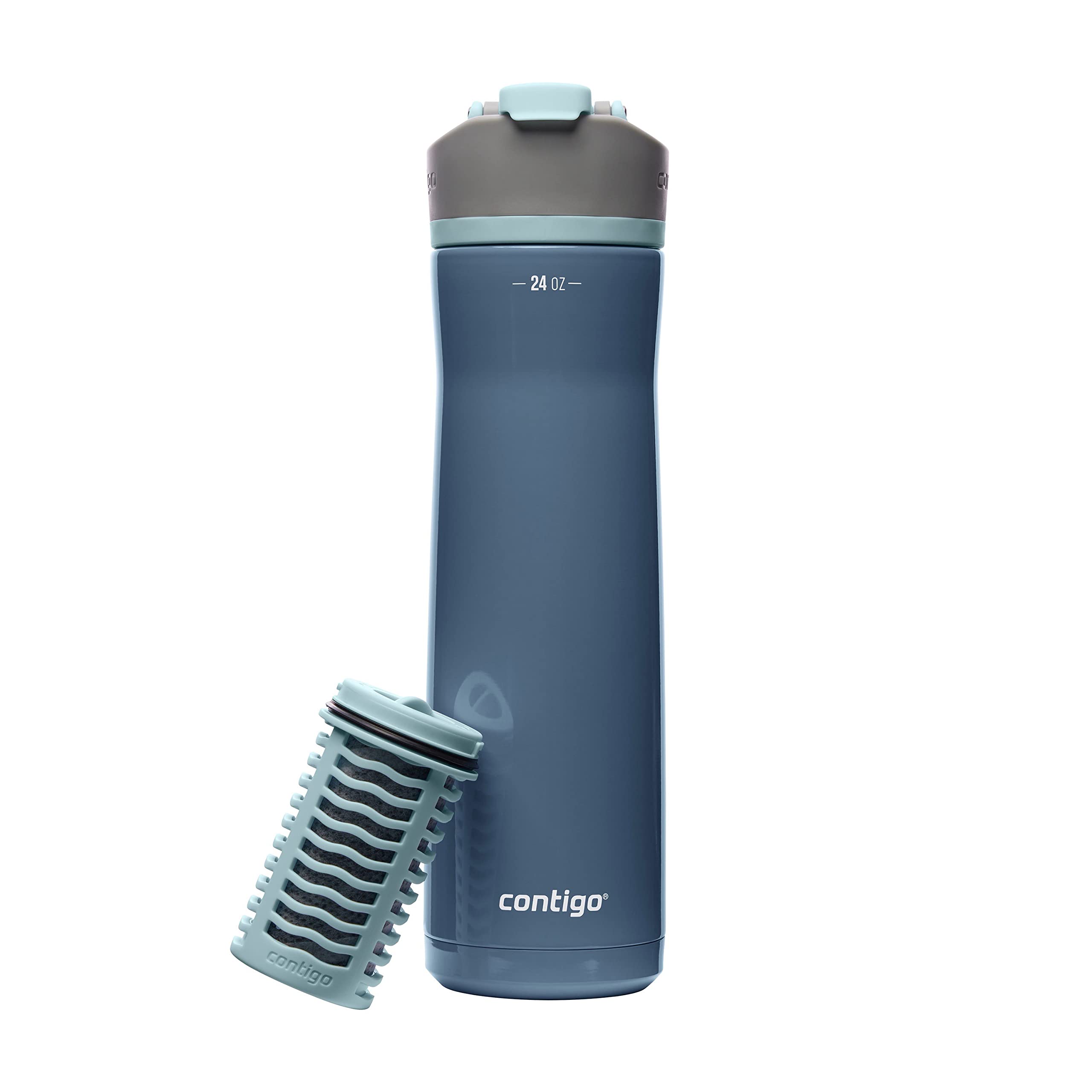 Contigo Clybourn Chill Freeflow Filtration Stainless Steel Water Bottle with Spill-Proof Lid