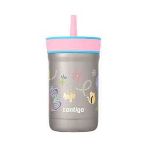 contigo leighton kids water bottle with spill-proof lid & straw