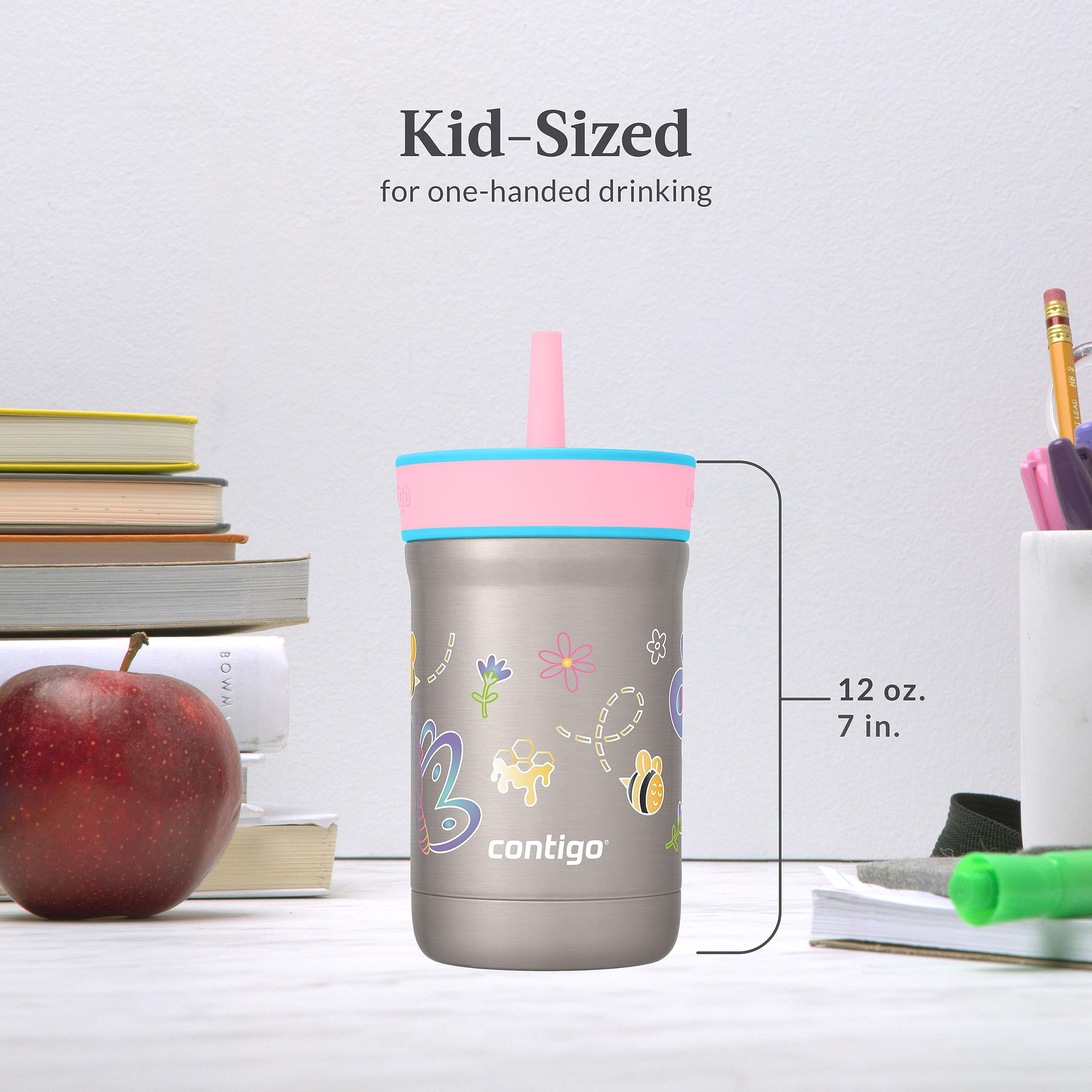 Contigo Leighton Kids Water Bottle with Spill-Proof Lid & Straw