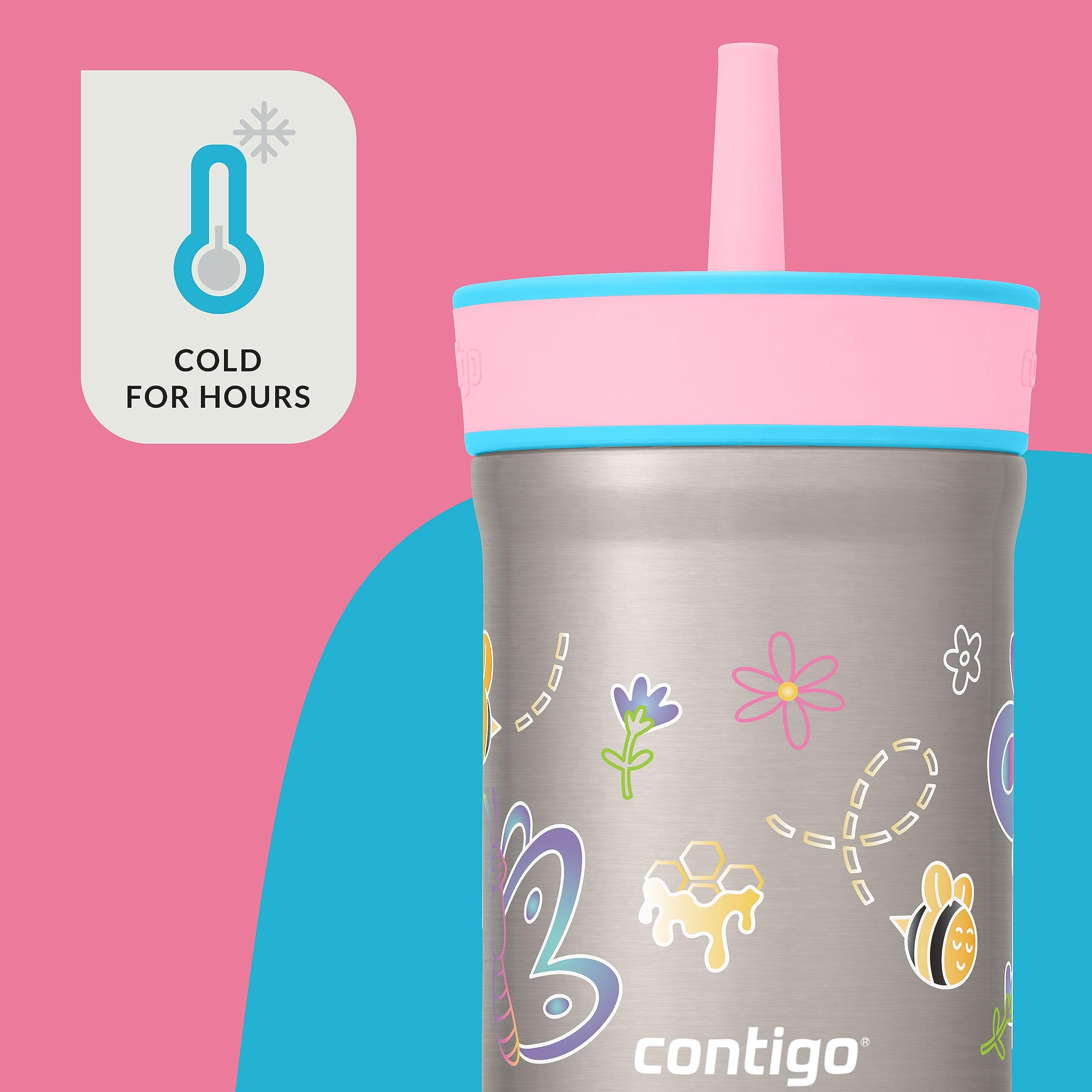 Contigo Leighton Kids Water Bottle with Spill-Proof Lid & Straw