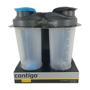 contigo 28oz leak proof protein shaker water bottles, fitness drinks to go, 2 pack