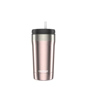 Contigo Uptown Dual-Sip Stainless Steel Tumbler with Leakproof Lid, Insulated Body Keeps Drinks Hot & Cold for Hours, Sip Cold Drinks Through Straw & Hot Drinks Through Spout, 16oz Macchiato