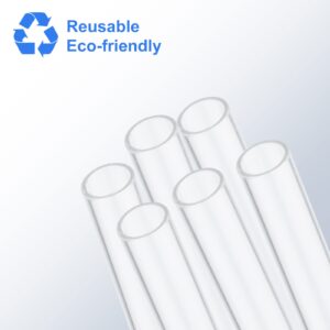 6pcs Replacement Straws, Reusable Straws with Cleaning Brush Replacement Straw Set Compatible with Contigo Ashland 2.0 24oz