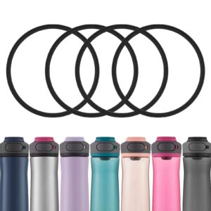 bosorio 4 pack gaskets compatible with contigo autoseal 2.0 24oz 32oz 40oz water bottle, replacement rubber seal part for contigo autoseal lid, replacement silicone o ring