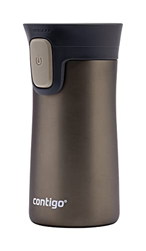 Contigo Pinnacle Autoseal Travel Mug, Stainless Steel Thermal Mug, Vacuum Flask, Leakproof Tumbler, Coffee Mug with BPA Free Easy-Clean Lid, 300 ml, Tans Matte