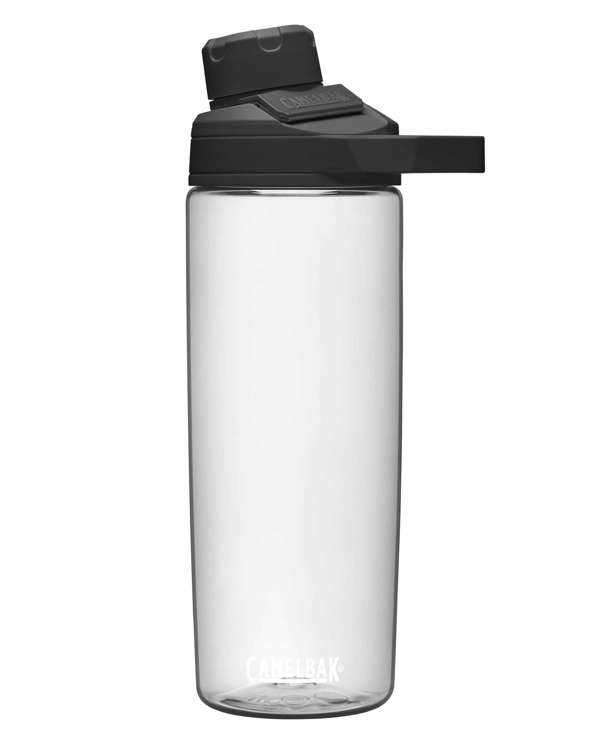 CamelBak Chute Mag BPA Free Water Bottle with Tritan Renew - Magnetic Cap Stows While Drinking, 20oz, Clear