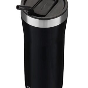 Contigo Insulated Tumblers Travel Mug Set - Streeterville 14 oz. Stainless Steel Tumbler with Handle in Salt White and SNAPSEAL 16 oz. Insulated Stainless Steel Travel Mug in Licorice