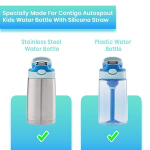 BOSORIO 4 Pack Gaskets Compatible with Contigo Kids Water Bottle 13oz 14oz 20oz with AUTOSPOUT Lid, Replacement Rubber Seal Part for Contigo Spill-Proof Lid, Replacement Silicone O Ring