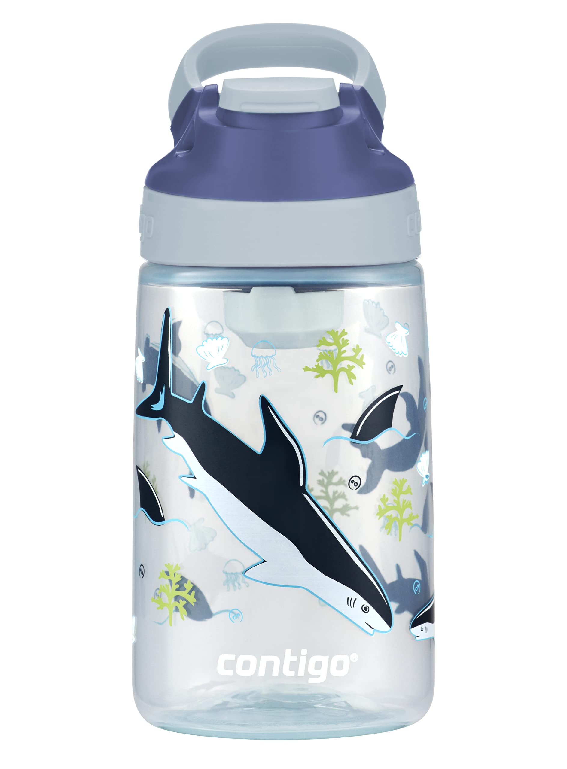 Contigo Gizmo Sip kids’ drinking bottle; BPA-free, robust water bottle; 100% leak-proof; intuitive drinking at the press of a button; easy-clean; ideal for preschool, daycare, school, sports; 14 oz