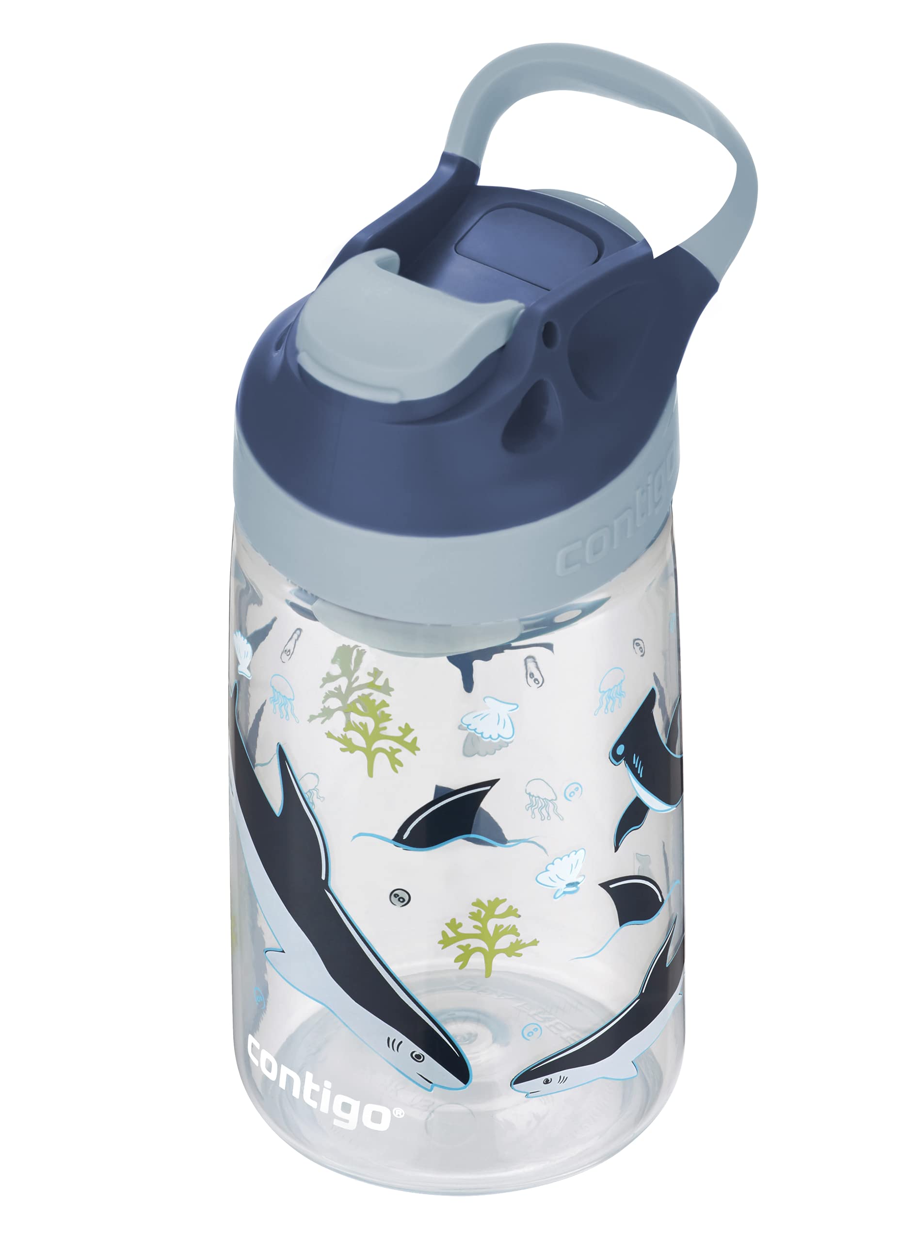 Contigo Gizmo Sip kids’ drinking bottle; BPA-free, robust water bottle; 100% leak-proof; intuitive drinking at the press of a button; easy-clean; ideal for preschool, daycare, school, sports; 14 oz