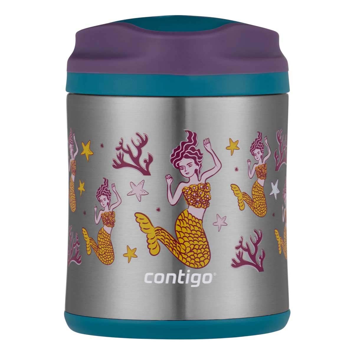 Contigo Kid's 10 oz. Vacuum Insulated Stainless Steel Food Jar- Mermaid/Eggplant