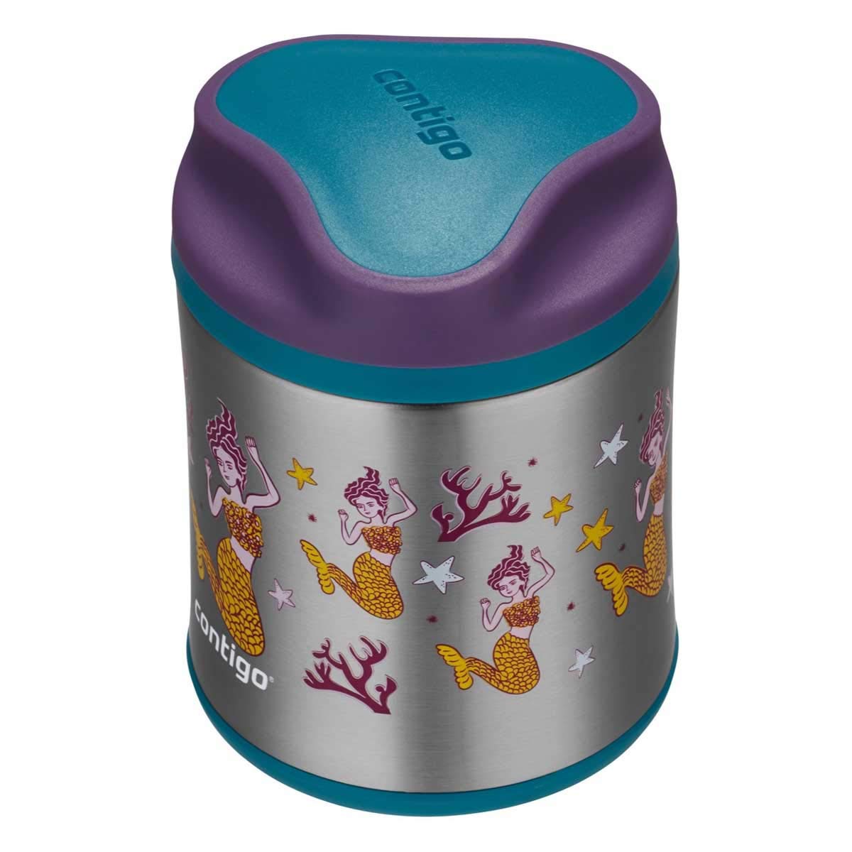 Contigo Kid's 10 oz. Vacuum Insulated Stainless Steel Food Jar- Mermaid/Eggplant