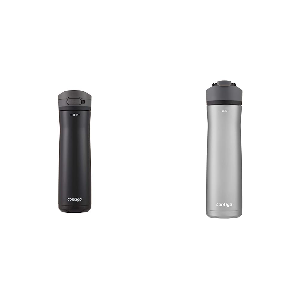 Contigo Jackson Chill 2.0 & Cortland Chill 2.0 Stainless Steel Water Bottles with Spill-Proof Lids | Keeps Drinks Cold for 24 Hours