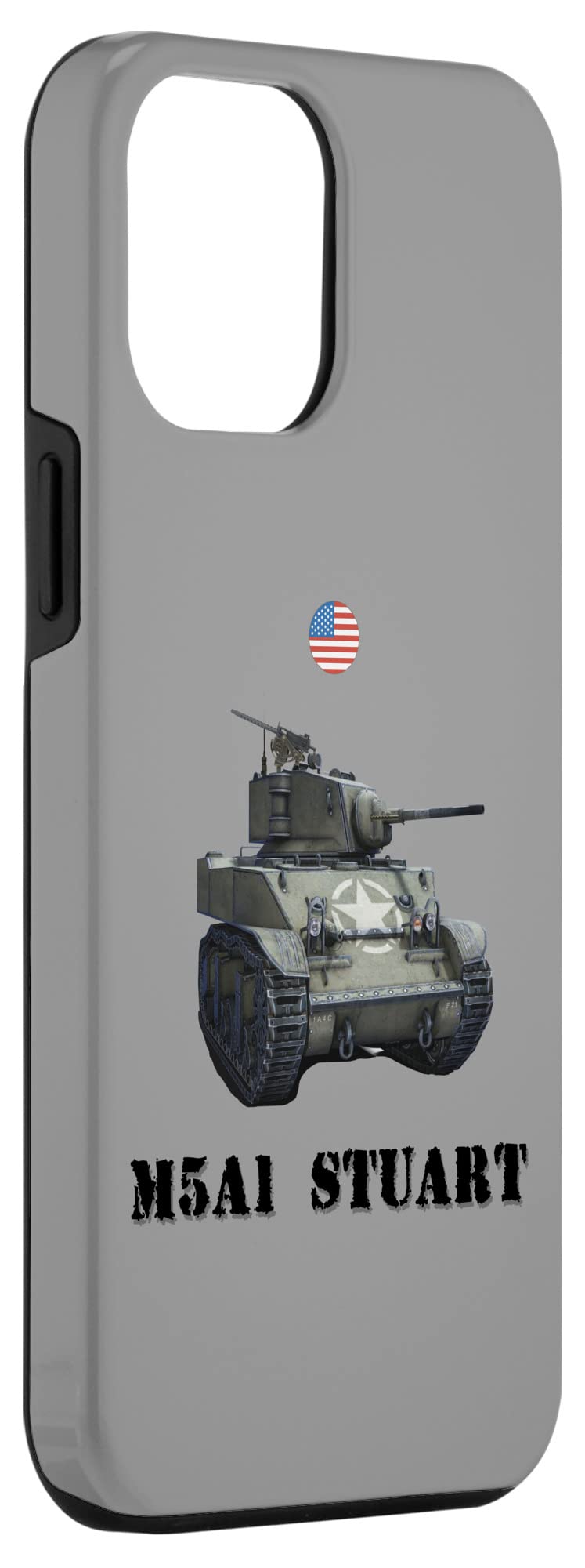 iPhone 12 Pro Max M5A1 Stuart, USA Light Tank WW2 Military Machinery Case