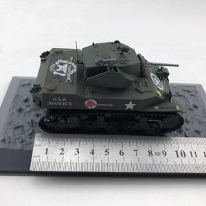 SY-Heat Alloy Tank Model, Military Tank Model M5A1 Light Tank 37Th Tank Battalion Memorial 1/43 Simulation Decoration Commemorative