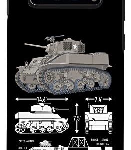 Galaxy S10 M5A1 Light Tank American WW2 Tanks Infographic Diagram Case