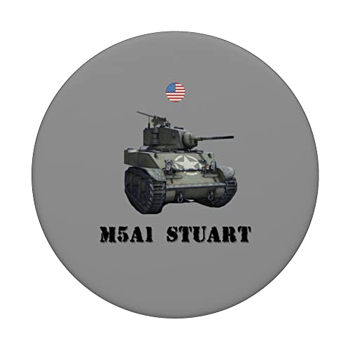 M5A1 Stuart, USA Light Tank WW2 Military Machinery PopSockets Swappable PopGrip