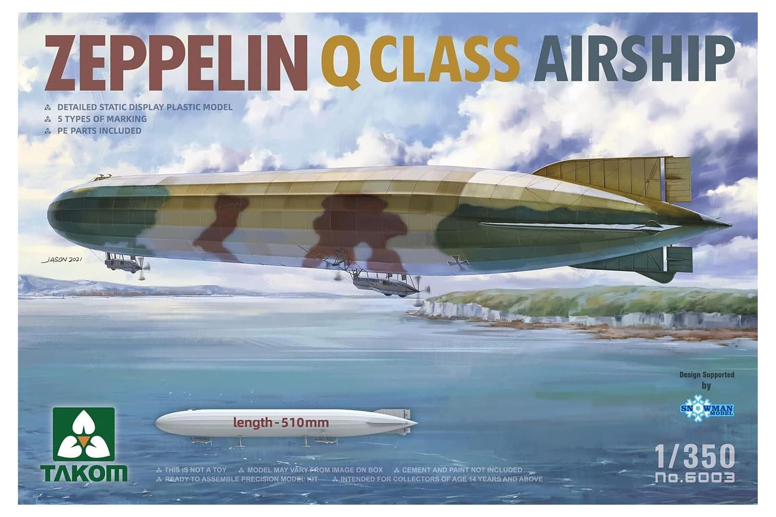 TAKOM 6003 1/350 Zeppelin Q Class Airship (Plastic Model)