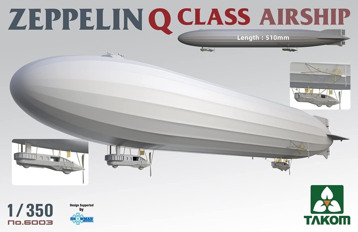 TAKOM 6003 1/350 Zeppelin Q Class Airship (Plastic Model)