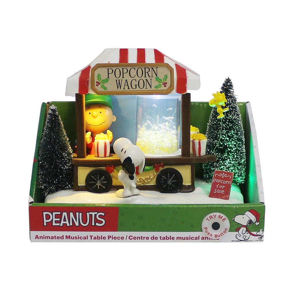 Kurt Adler 7-Inch Battery-Operated Peanuts© LED Musical Table Piece