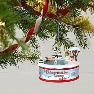 Hallmark Keepsake Christmas Ornament 2023, The Peanuts Gang "Christmastime Is Here" Musical Ornament With Motion, Gifts for Peanuts Fans
