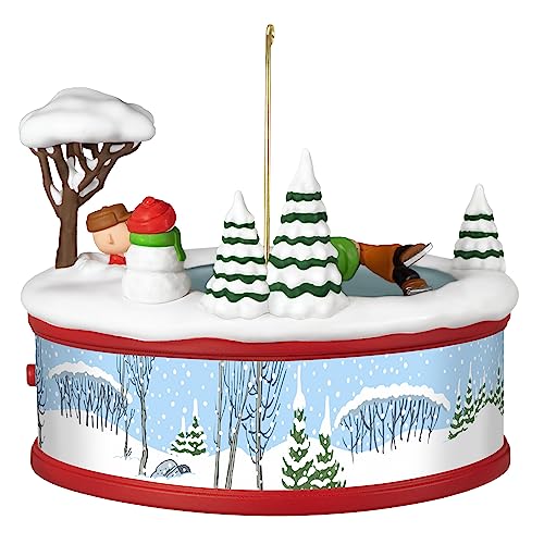 Hallmark Keepsake Christmas Ornament 2023, The Peanuts Gang "Christmastime Is Here" Musical Ornament With Motion, Gifts for Peanuts Fans