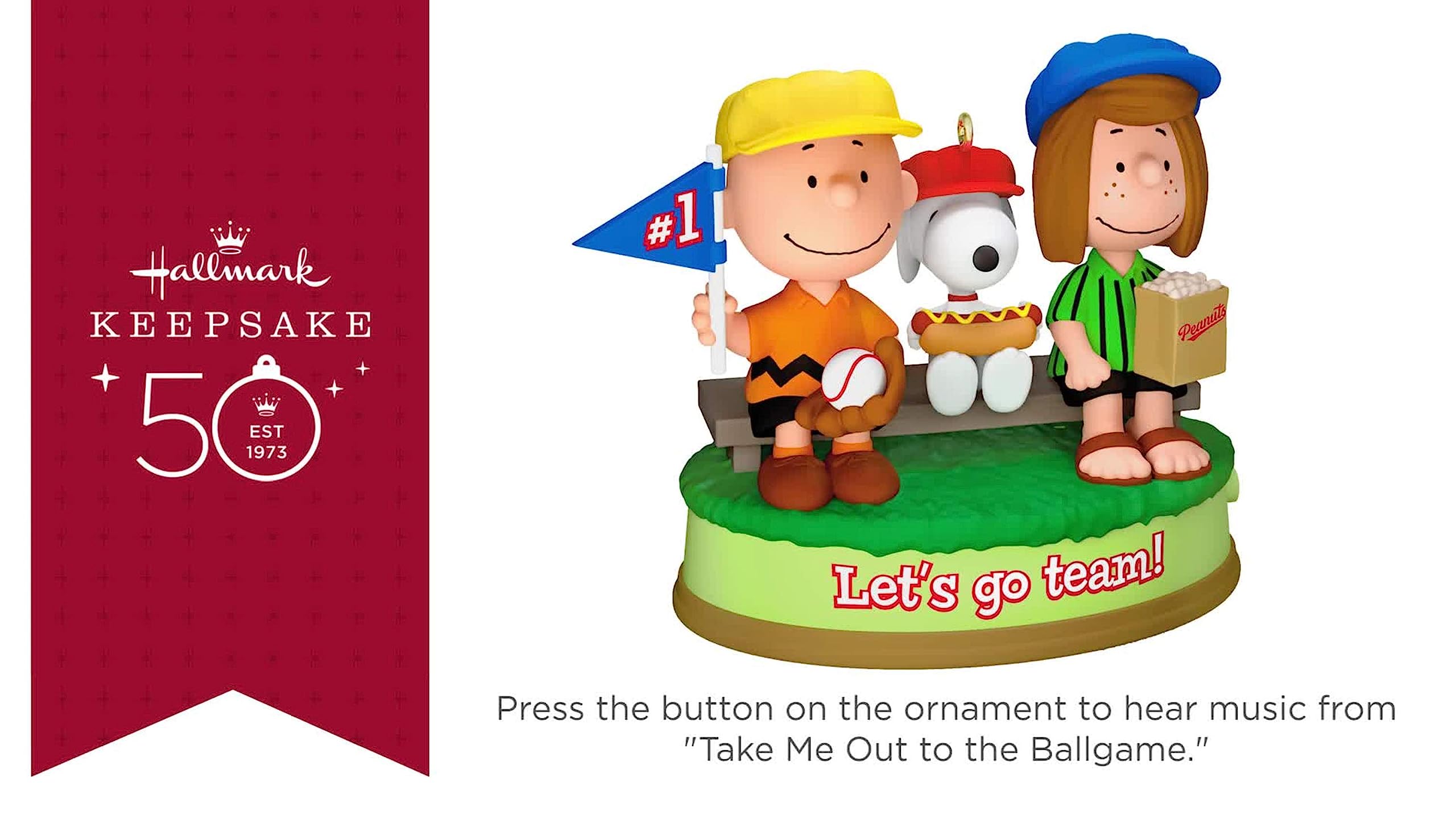 Hallmark Keepsake Christmas Ornament 2023, The Peanuts Gang, Batter Up! Musical Ornament, Gifts for Peanuts Fans