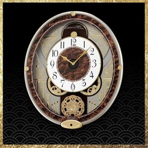 SEIKO Melodies In Motion Wall Clock Wall Clock, Golden French Horns