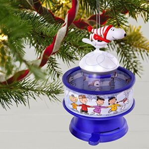 Hallmark Keepsake Christmas Ornament 2018 Year Dated, The Peanuts Gang Snoopy Skates! With Music, Light and Motion
