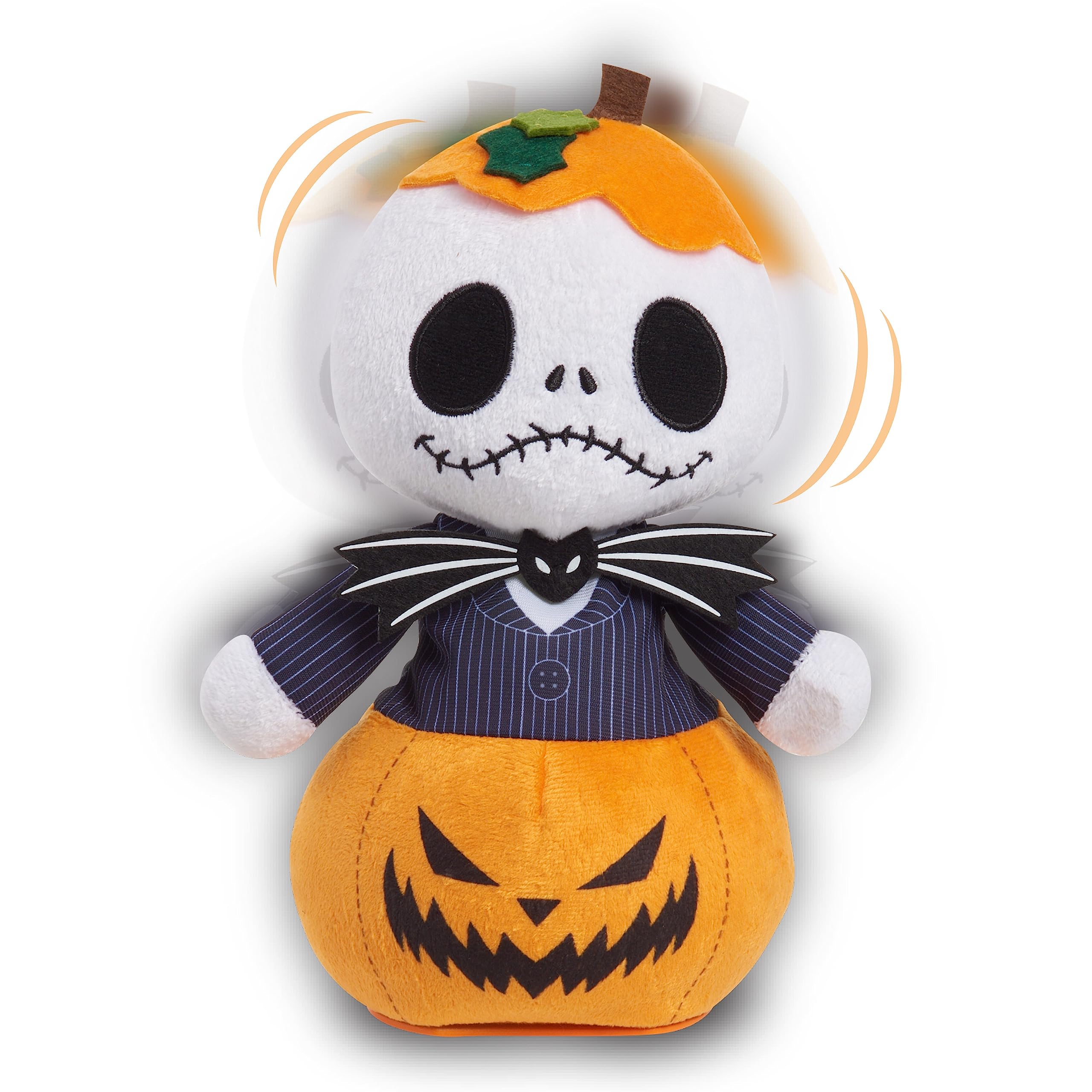 Disney Tim Burton's The Nightmare Before Christmas Poppin' Pumpkin King Musical Dancing Plush, Officially Licensed Kids Toys for Ages 3 Up, Just Play