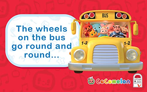 CoComelon Wheels on the Bus 3-Button Sound Board Book for Babies and Toddlers, Ages 1-4