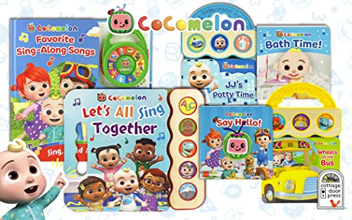 CoComelon Wheels on the Bus 3-Button Sound Board Book for Babies and Toddlers, Ages 1-4