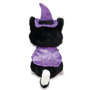 Cuddle Barn - Trick-or-Treat Tammy | Animated Halloween Tuxedo Cat Stuffed Animal Plush Toy, Dressed as Wizard Twirls to I Want Candy, 9 inches