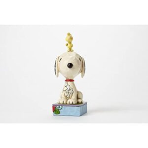 Enesco Peanuts by Jim Shore Snoopy and Woodstock My Best Friend Personality Pose Figurine- Resin Hand Painted Collectible Decorative Figurines Home Decor Sculpture Shelf Statue Collection Gift, 5 Inch