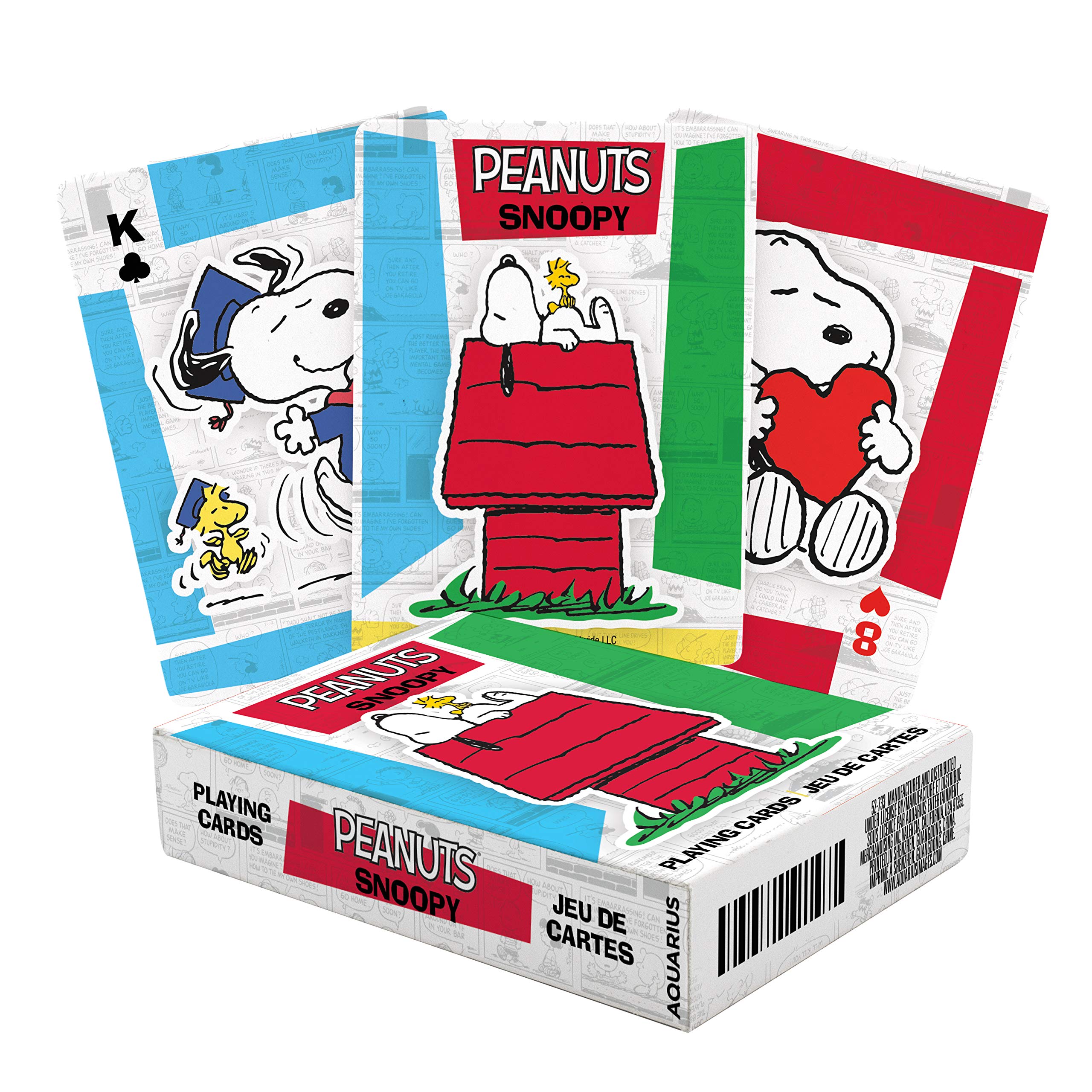 AQUARIUS Peanuts Snoopy Playing Cards - Snoopy Themed Deck of Cards for Your Favorite Card Games - Officially Licensed Peanuts Merchandise & Collectibles