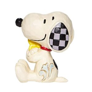 Enesco Peanuts by Jim Shore Snoopy Hugging Woodstock Miniature Figurine, 2.5 Inch, Multicolor