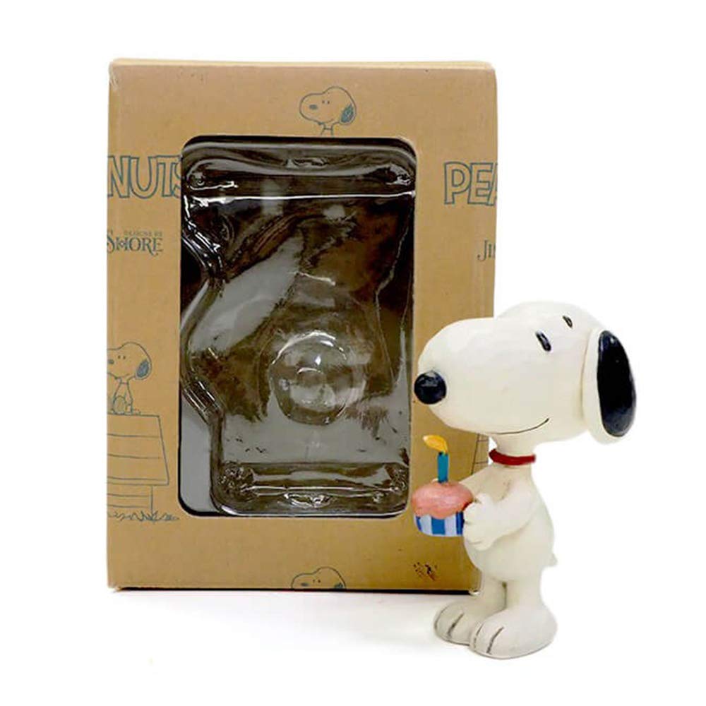 Enesco Peanuts by Jim Shore Snoopy Birthday Mini Figurine, 3 Inches, Multicolor