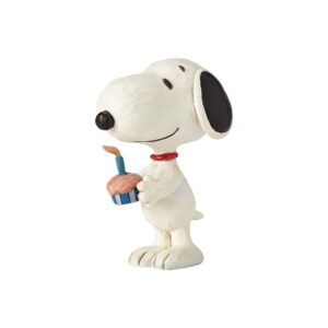 Enesco Peanuts by Jim Shore Snoopy Birthday Mini Figurine, 3 Inches, Multicolor