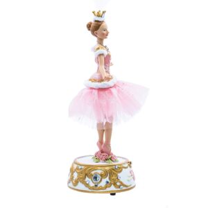 Kurt Adler T2274 10" Pink Ballerina Figure with Musical Base