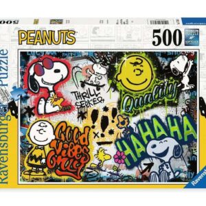 Ravensburger - Peanuts Graffiti Puzzle, 500 Pieces Panorama, Puzzle Adults