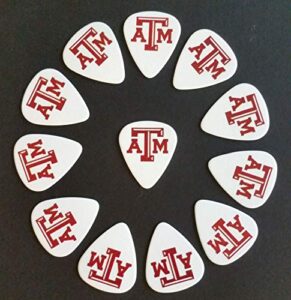 texas a&m logo guitar picks (12 picks) - (buy 2, save 50% on 1)