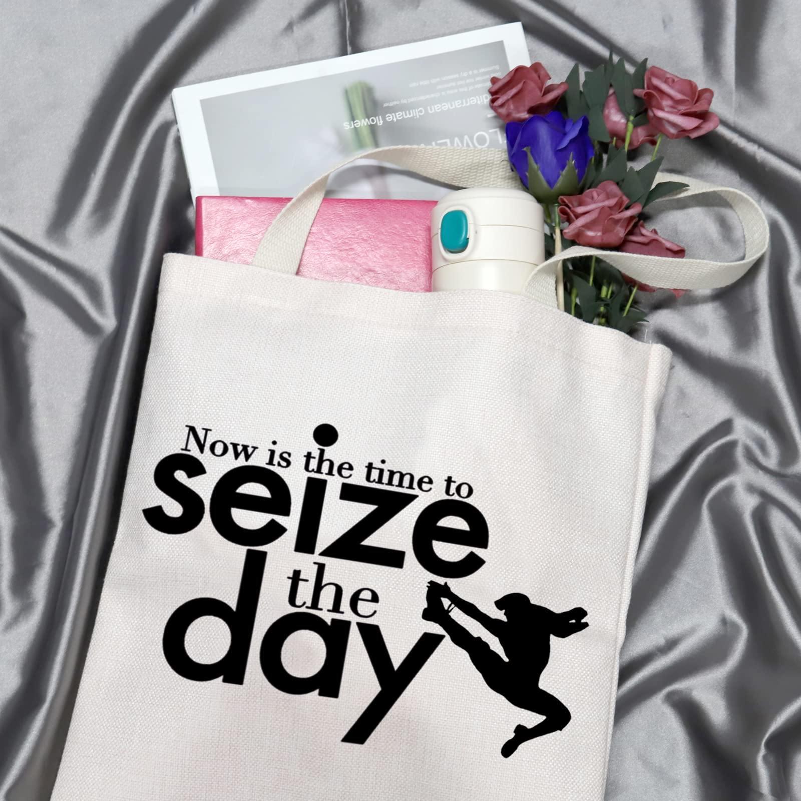 GJTIM TV Show Inspired Now is The Time to Seize The Day Musical Theatre Makeup Cosmetic Bag Gift Broadway Musical Gift (Seize The Day Tote)