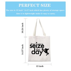 GJTIM TV Show Inspired Now is The Time to Seize The Day Musical Theatre Makeup Cosmetic Bag Gift Broadway Musical Gift (Seize The Day Tote)