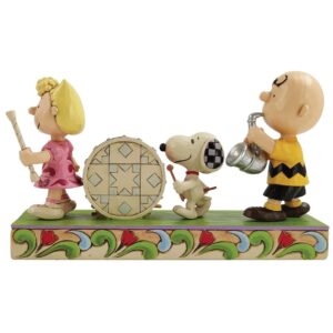 Enesco Jim Shore Peanuts Marching Band Parade Figurine, 4.625 Inch, Multicolor