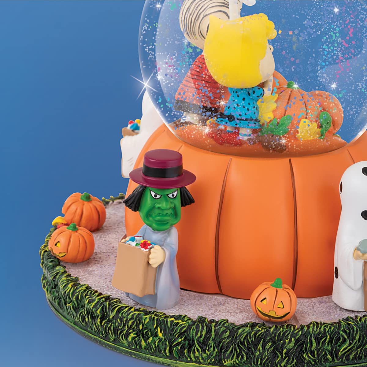 Peanuts It's The Great Pumpkin Hand-Painted Halloween Musical Sculpture Featuring Your Favorite Characters That Rotate Around The Base