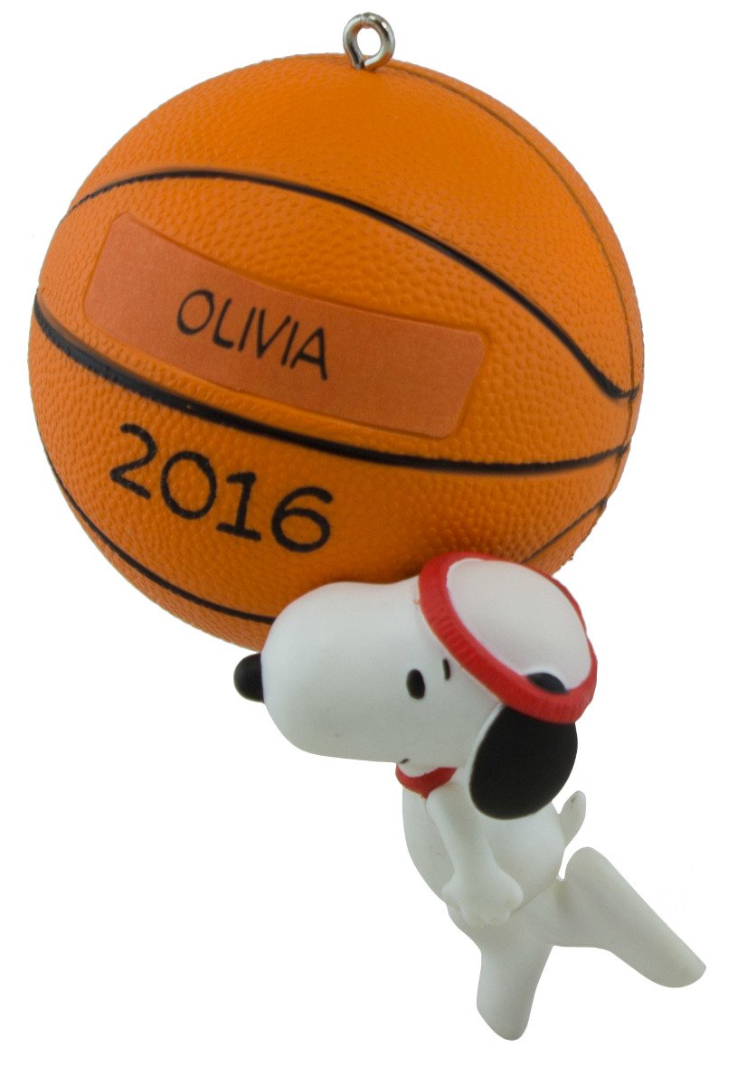 Hallmark 2016 Christmas Ornament Slam Dunk Snoopy Basketball Ornament