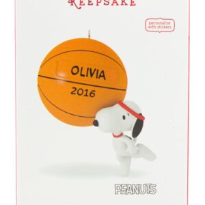 Hallmark 2016 Christmas Ornament Slam Dunk Snoopy Basketball Ornament